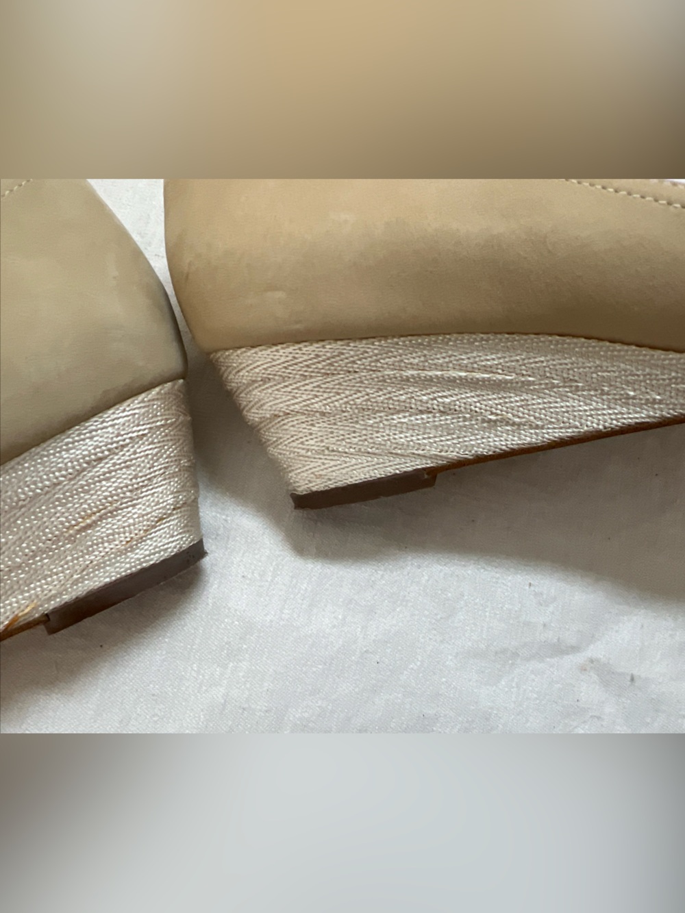 Anne Klein Women's AKDUGAN Wedge Heel Cream Natural Nubuck 7 1/2M Leather Upper - Picture 14 of 16